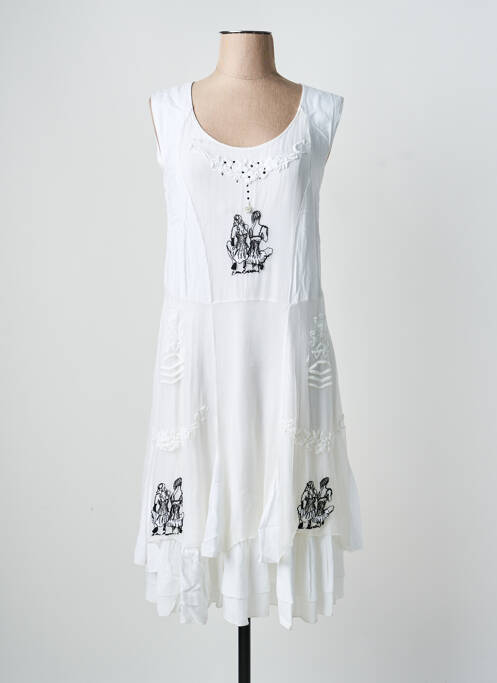 Rochie midi alb ELISA CAVALETTI femeie