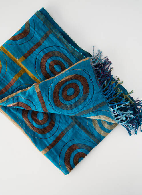 Eșarfă albastru MAIS IL EST OU LE SOLEIL femeie