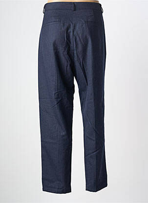 Pantalon drept talie cu cleme talie înaltă albastru MAISON LAB femeie