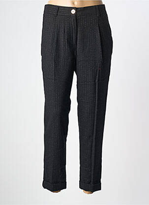 Pantalon 7/8 talie înaltă talie înaltă negru MAISON LAB femeie