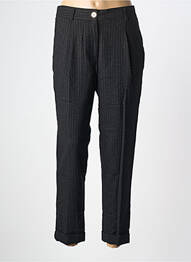 Pantalon 7/8 talie înaltă talie înaltă negru MAISON LAB femeie