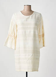 Rochie scurtă mâneci 3/4 mâneci 3/4 bej SESSUN femeie