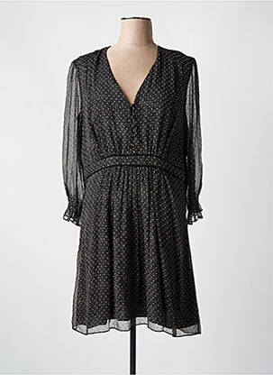 Rochie midi croială fluidă mâneci lungi negru BA&SH femeie