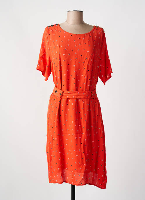 Rochie midi portocaliu JOLIE JOLIE PAR PETITE MENDIGOTE femeie