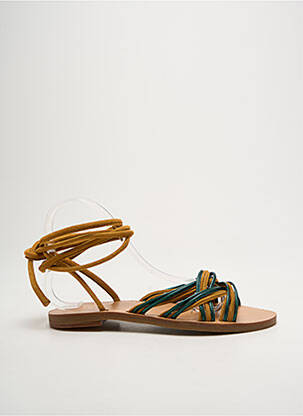 Sandale/Pantofi decupați verde ISABELLE VARIN femeie