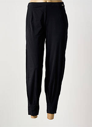 Pantalon slim talie elastică mărime normală negru MALOKA femeie