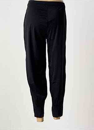 Pantalon slim talie elastică mărime normală negru MALOKA femeie