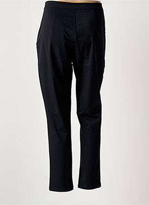 Pantalon slim țesătură poplin mărime normală negru MALOKA femeie