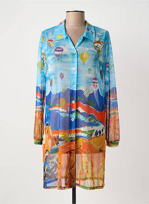 Tunică mâneci lungi albastru MALOKA femeie