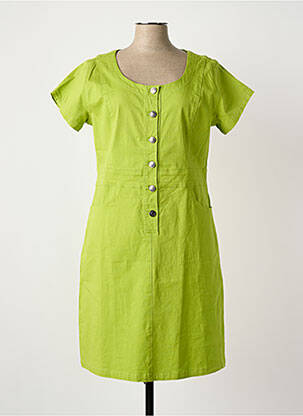 Rochie midi mâneci scurte mâneci scurte verde AGATHE & LOUISE femeie