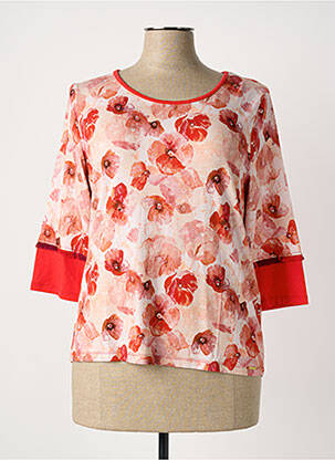 Tricou mâneci 3/4 mâneci 3/4 roșu PAUL BRIAL femeie