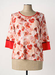 Tricou mâneci 3/4 mâneci 3/4 roșu PAUL BRIAL femme