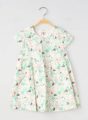 Rochie scurtă mâneci scurte mâneci scurte alb MOULIN ROTY fată
