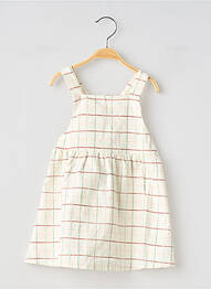 Rochie scurtă țesătură poplin fără mâneci alb MOULIN ROTY fille