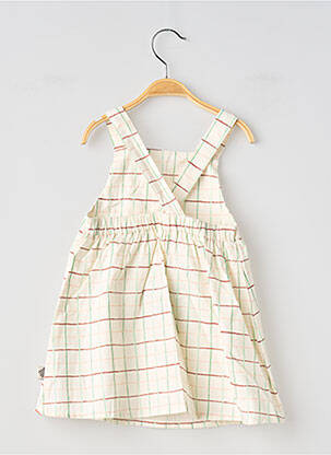 Rochie scurtă guler pătrat fără mâneci alb MOULIN ROTY fată