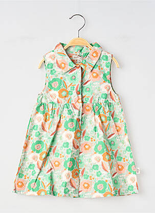 Rochie scurtă fără mâneci fără mâneci verde MOULIN ROTY fată