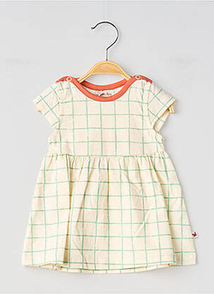Rochie scurtă mâneci scurte mâneci scurte bej MOULIN ROTY fată