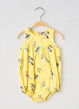 Salopetă pentru bebeluși galben MOULIN ROTY fată