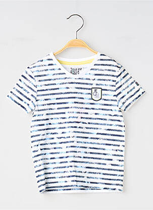 Tricou alb ELLE EST OU LA MER băiat