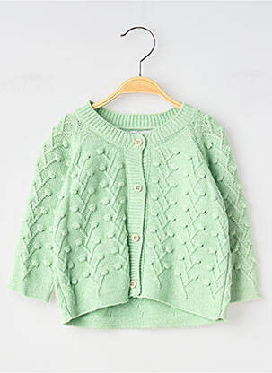 Vestă cu mâneci lungi croială cambrată verde MOULIN ROTY copil