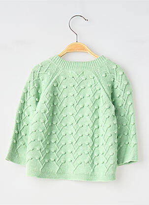 Vestă cu mâneci lungi croială cambrată verde MOULIN ROTY copil