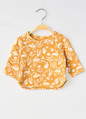 Tricou croială dreaptă mâneci lungi portocalie MOULIN ROTY fată