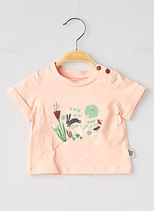 Tricou elasticitate mâneci scurte roz MOULIN ROTY fată