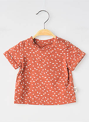 Tricou elasticitate mâneci scurte portocalie MOULIN ROTY copil