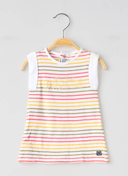 Rochie scurtă galben ELLE EST OU LA MER fată