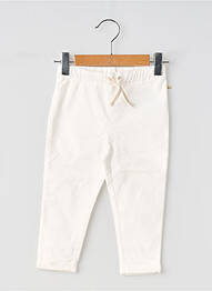 Pantalon slim elasticitate talie elastică alb LITTLE DUTCH fată