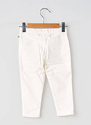 Pantalon slim elasticitate talie elastică alb LITTLE DUTCH fată