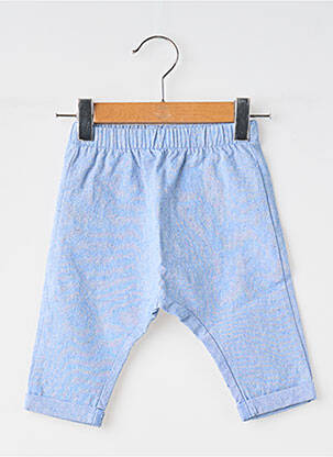 Pantalon drept croială dreaptă talie elastică albastru MOULIN ROTY băiat