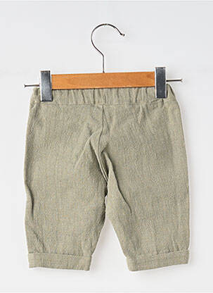 Pantalon drept croială dreaptă talie elastică verde ELLE EST OU LA MER băiat