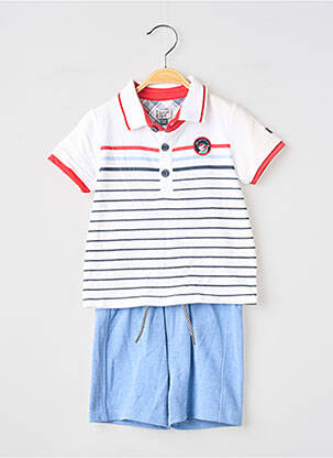 Set șort albastru ELLE EST OU LA MER băiat