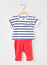 Set pantaloni tip de tricou alb ELLE EST OU LA MER fille