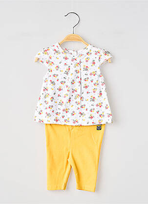Set pantaloni tip de tricou alb ELLE EST OU LA MER fată