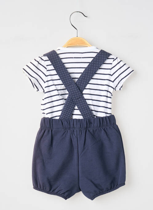 Set șort albastru ELLE EST OU LA MER fată