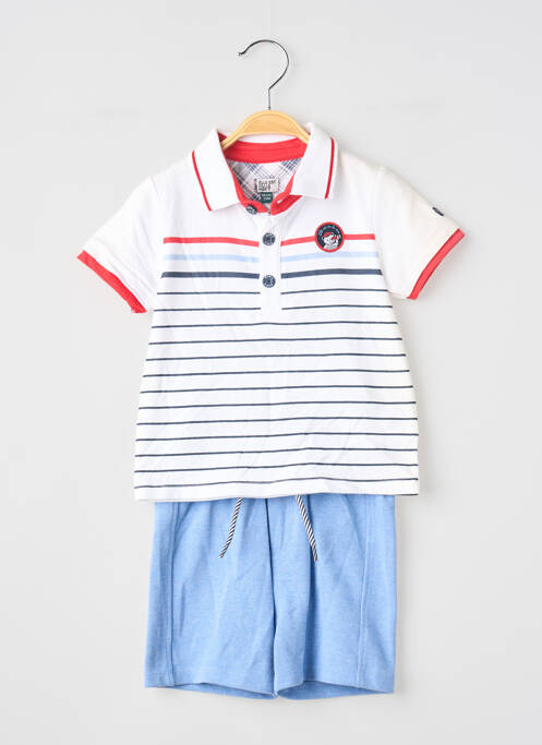 Set șort albastru ELLE EST OU LA MER băiat
