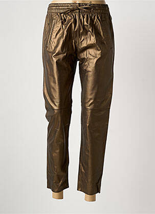 Pantalon 7/8 talie elastică mărime normală maro OAKWOOD femeie