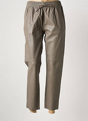 Pantalon 7/8 talie elastică mărime normală cafe deschis OAKWOOD femeie
