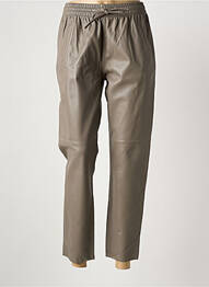 Pantalon 7/8 talie elastică mărime normală maro deschis OAKWOOD femme