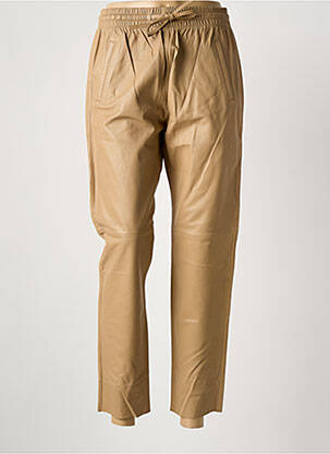 Pantalon 7/8 talie elastică mărime normală cafe deschis OAKWOOD femeie
