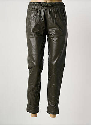 Pantalon 7/8 talie elastică mărime normală verde închis OAKWOOD femeie