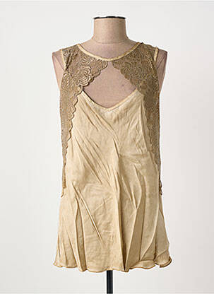 Top bej LOKITA femeie