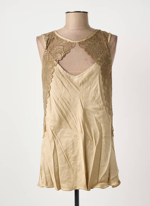 Top bej LOKITA femeie