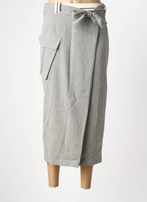 Fustă midi gri FRACOMINA femeie