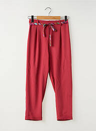 Pantalon drept talie elastică roșu PLEASE femme