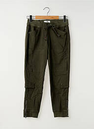 Pantalon cargo talie elastică verde FREEMAN T.PORTER femme