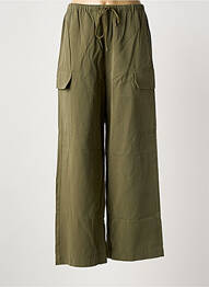 Pantalon cargo talie elastică verde GRACE & MILA femeie