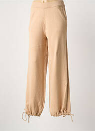 Pantalon drept talie elastică bej FRACOMINA femeie